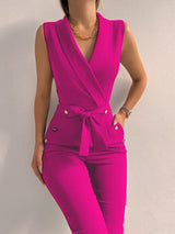 Thais - Eleganter Langer Jumpsuit für stilbewusste Damen – Rosa