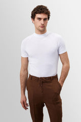 Herren Weiß Schlanke Passform T-Shirt – Weiß