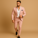 Herren-Anzug Slim Fit | formelle Kombination – Rosa