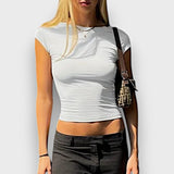 Piana – Figurnahes Top mit offenem Rücken – Weiß