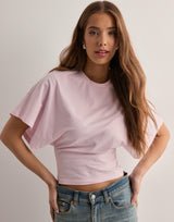 Oversized T-Shirt mit weiten Ärmeln – Premium Baumwolle, Relaxed Fit – Rosa