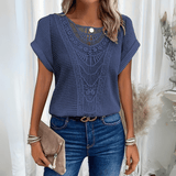 Florisa - Gehäkeltes Top – Blau