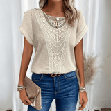 Florisa - Gehäkeltes Top – Beige