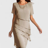 Adeline | elegantes Kleid – Khaki