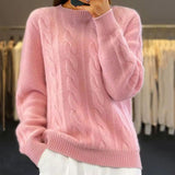 Alida – eleganterer pullover mit stich – Rosa1