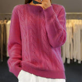 Alida – eleganterer pullover mit stich – Rosa