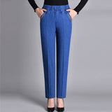 Loretie – Jeans Mit Seitentaschen Und Elastischem Bund – Blau