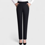 Lorena | Elastischer Bund Taschen Jeans – Schwarz