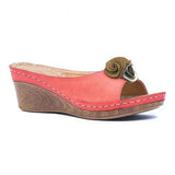 Lidia Bequeme Orthopädische Damensandalen Aus Leder – Atmungsaktiv, Rutschfest, Mit Stoßdämpfung – Rosa