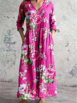 Rosaline - Bold Blossom Kleid – Pink (Fast ausverkauft)