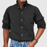 Herren Classic Langarmhemd – Schwarz