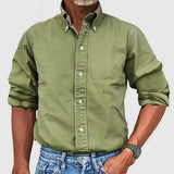 Herren Classic Langarmhemd – Grün