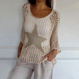 Casual Damen-Oberteil – Aprikose