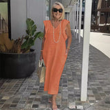 Santorini-Kleid – Orange