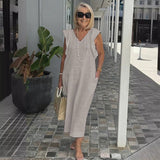 Santorini-Kleid – Hellgrau