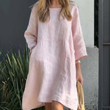 Charmaine - Leichtes Luftiges Kleid – Rosa