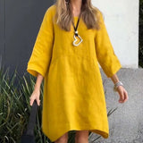 Charmaine - Leichtes Luftiges Kleid – Gelb (Fast ausverkauft)