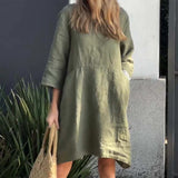 Charmaine - Leichtes Luftiges Kleid – Grün