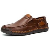 Sanath - Atmungsaktive Schuhe Aus Kalbsleder – Dunkelbraun