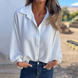 Anthea - Bluse mit zarten Ballonärmeln – Weiß