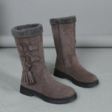 Jackie™ - Warme Damenstiefel mit Reißverschluss an der Seite – Grau
