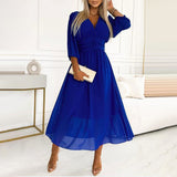 Lhea™ Lange Elegante Ärmel – Blau