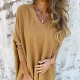 Nalyn - Soft-Touch-Top mit V-Ausschnitt – Khaki