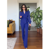 Magdalena™ Schmeichelhafter Passform-Jumpsuit – Blau