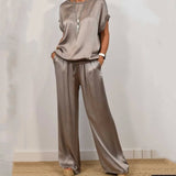 Celia | elegantes zweiteiliges Set – Grau