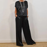 Celia | elegantes zweiteiliges Set – Schwarz