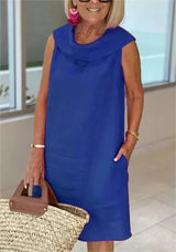 Sinja - Modekleid Aus Baumwolle Und Leinen – Blau