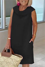 Sinja - Modekleid Aus Baumwolle Und Leinen – Schwarz
