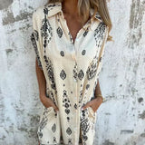 Mica - Vintage Boho Kleid – Beige (Fast ausverkauft)