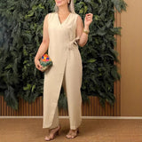 Sandra | Stilvolle Jumpsuit – Aprikose