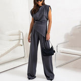 Livia | Elegantes zweiteiliges Damen-Set – Dunkelgrau