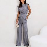 Chloë | Elegantes Zweiteiliges Set – Hellgrau
