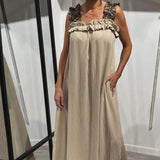 Tabea | Lässiges ärmelloses Kleid mit Taschen – Khaki