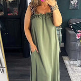 Tabea | Lässiges ärmelloses Kleid mit Taschen – Grün