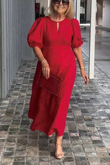 Natalia | Klassisches Eleganzkleid – Rot
