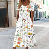 Ndatipo - Luftiges Kleid Mit Zartem Blumenmuster – Weiß