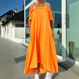 Ciara - Müheloses Fließkleid – Orange