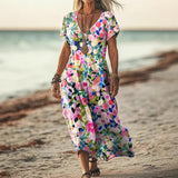 Lovisa - Kurzärmeliges Kleid Mit Drucken – Mehrfarbig