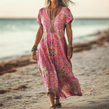 Lovisa - Kurzärmeliges Kleid Mit Drucken – Rosa