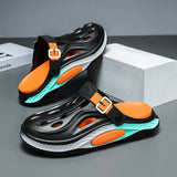 Meltem – Sommer Sandalen Mit Dicker Sohle – Schwarz-Orange