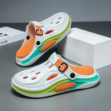 Meltem – Sommer Sandalen Mit Dicker Sohle – Weiß-Orange