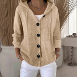 Kumari - Langärmelige Strickjacke Mit Knöpfen – Beige