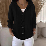 Kumari - Langärmelige Strickjacke Mit Knöpfen – Schwarz
