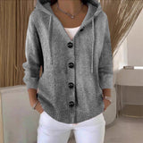 Kumari - Langärmelige Strickjacke Mit Knöpfen – Grau