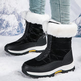 Nicolle™ - Warme Wasserdichte Winterstiefel für Damen | Rutschfest mit Reißverschluss – Schwarz