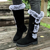 Molly™ - Gemütliche Dicke Winterstiefel mit Mittlerem Schaft – Schwarz